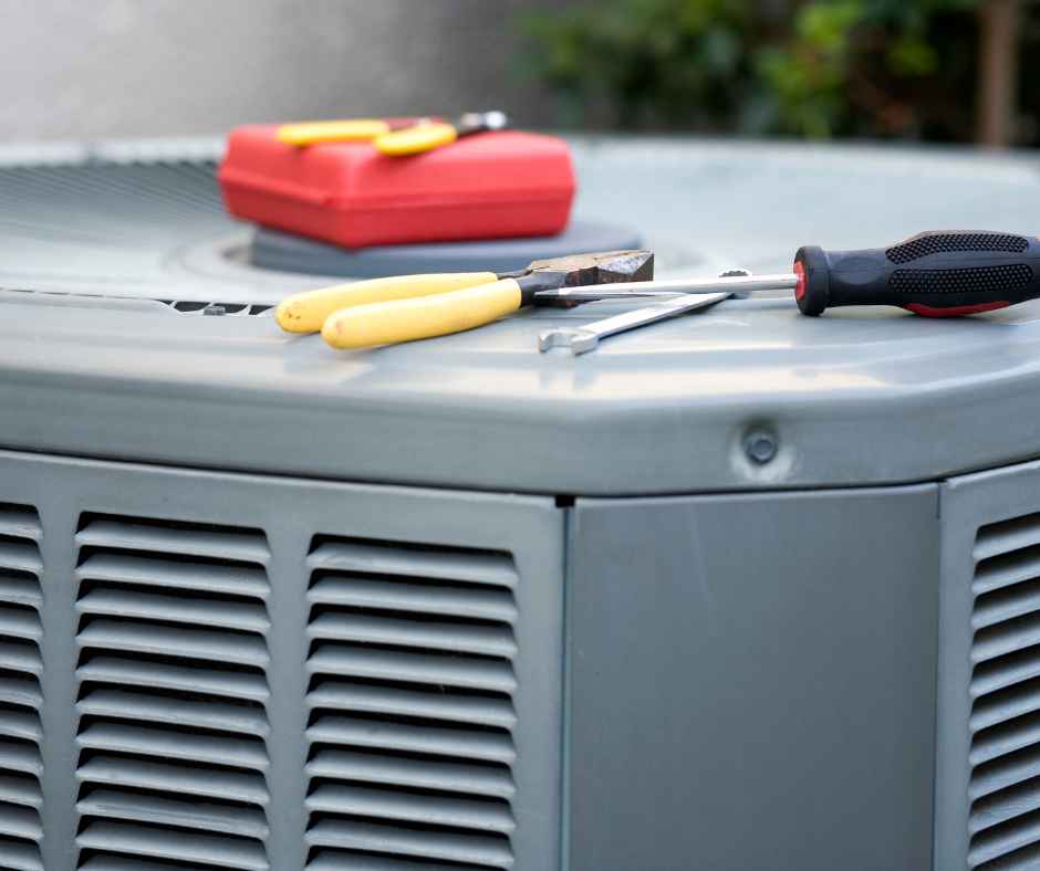 Tools on an air conditioner for repair