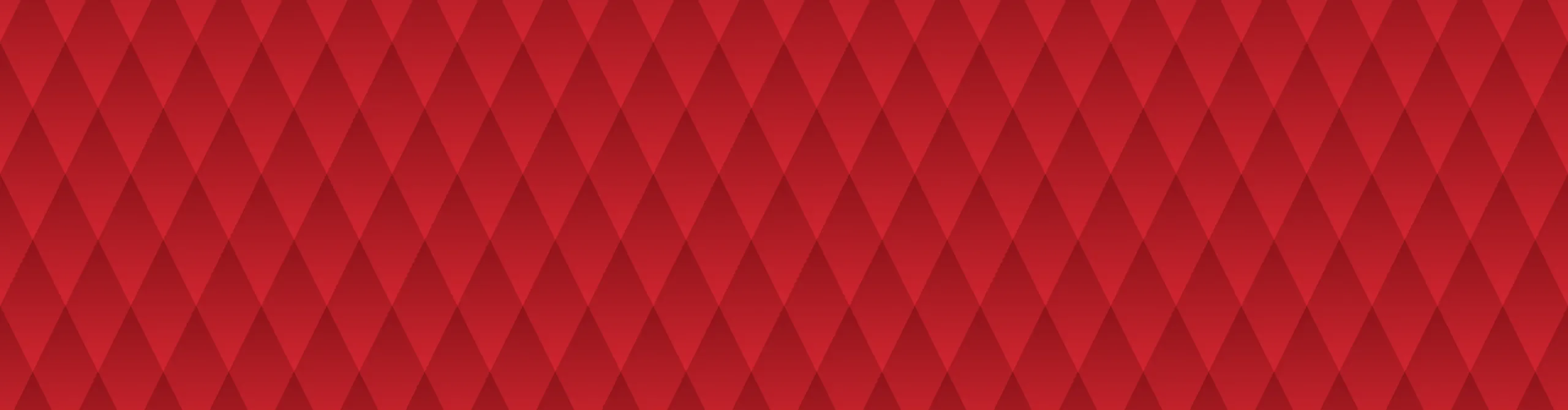 Red diamond-pattern background with alternating light and dark diamonds creating a lattice.