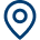 Blue location pin icon representing a map marker for a place or address