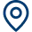 Blue location pin icon representing a map marker for a place or address