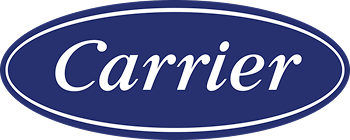 Carrier logo: blue oval with white script text