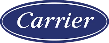 Carrier logo: blue oval with white script text