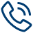 Phone receiver icon with sound waves indicating a call action