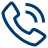 Phone receiver icon with sound waves indicating a call action
