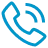 Call button: blue phone icon with signal waves