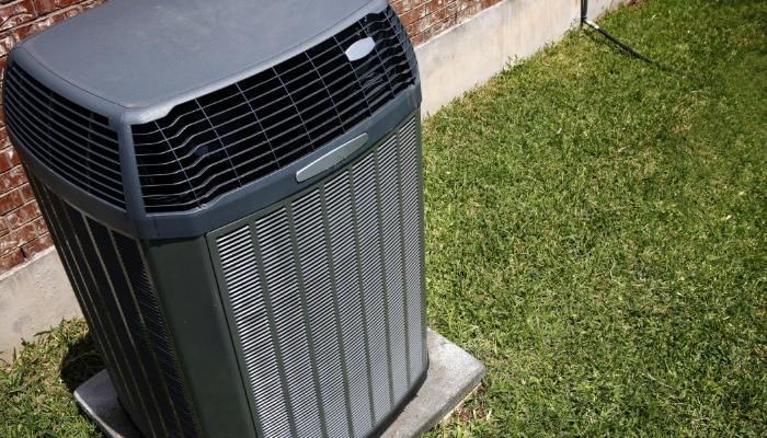 Condensor Outside With Grass Condensor Outside With Grass