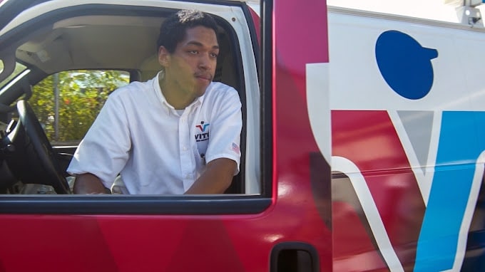 Technician Leaving Van Technician Leaving Van